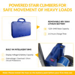 ZW4170DC powered carbon steel stair climbing hand truck battery