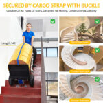 ZW4170DC powered carbon steel stair climbing hand truck can work on different stairs