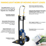 ZW4170DC powered carbon steel stair climbing hand truck structure