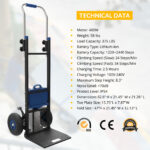 ZW4170DC powered carbon steel stair climbing hand truck technical data