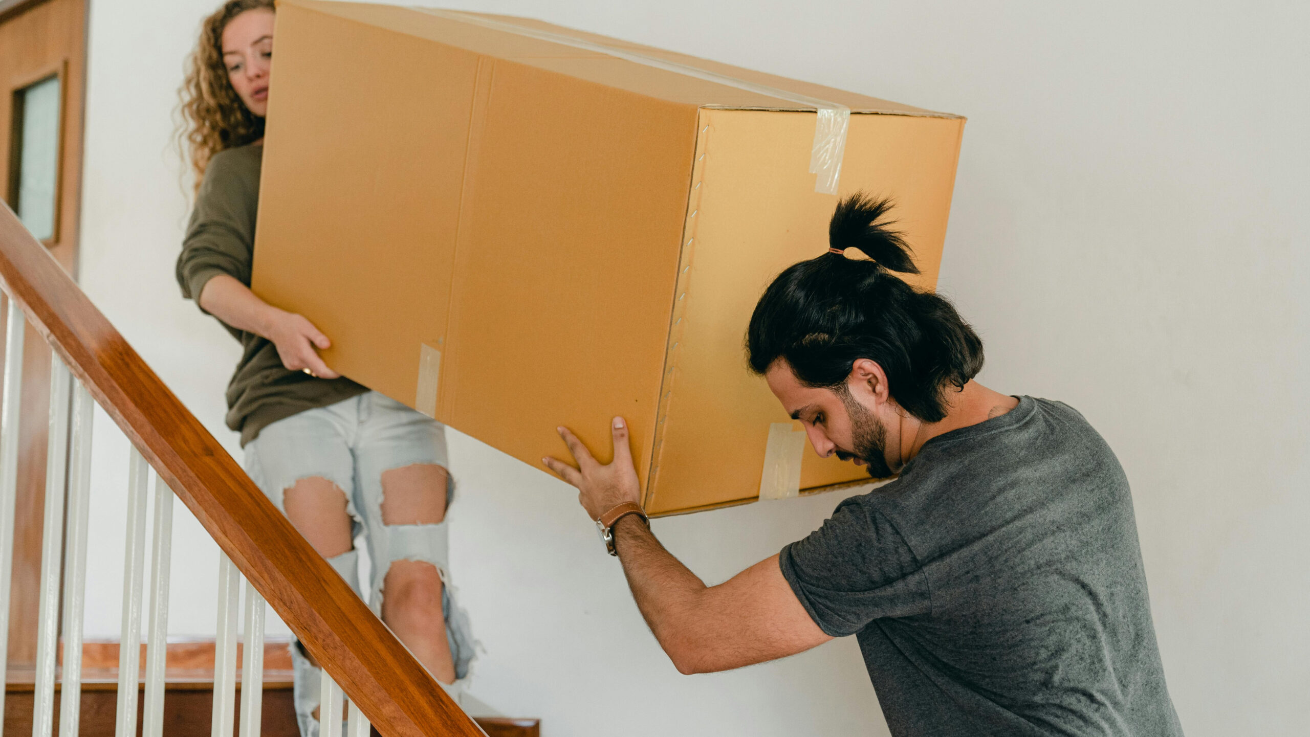 moving furniture on stairs