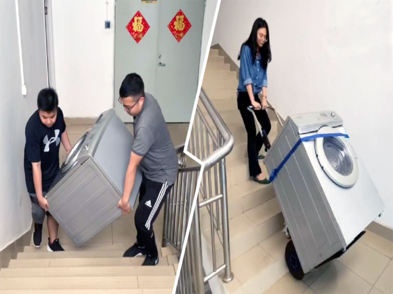 moving appliance upstairs