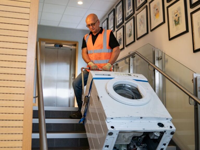 move washer upstairs